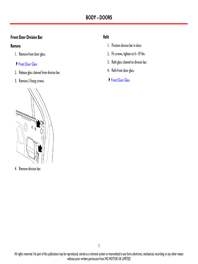 Front Door Division Bar Installation Guide | PDF
