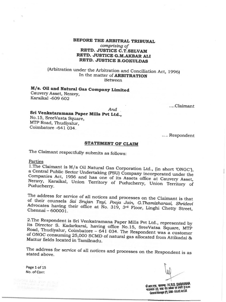 Claim Statement | PDF