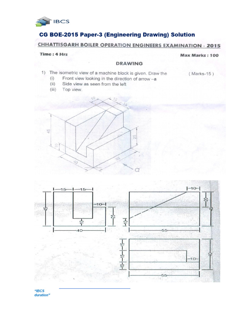 BOE Coaching Solutions for Engineering Drawing | PDF | Visual ...