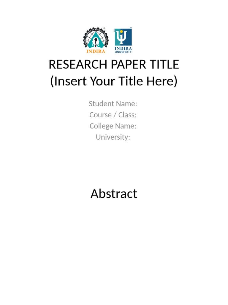 Comprehensive Research Paper Structure | PDF