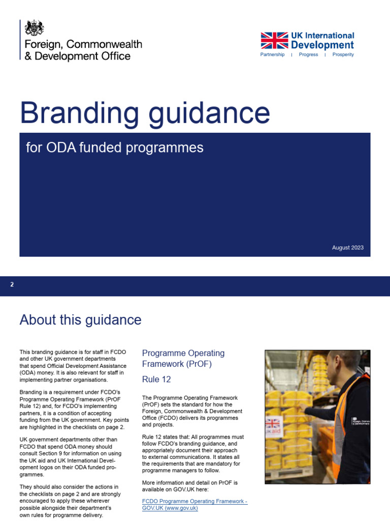 ODA Branding Guidance for FCDO Programs | PDF | Department For ...