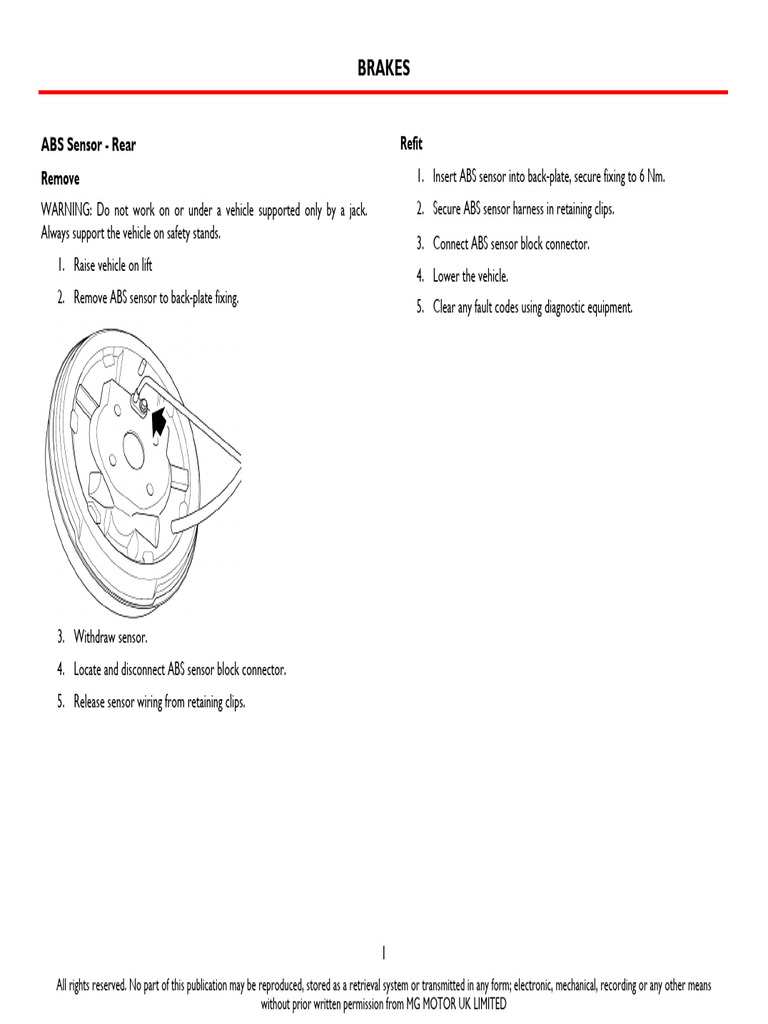 Rear ABS Sensor v1.01 | PDF