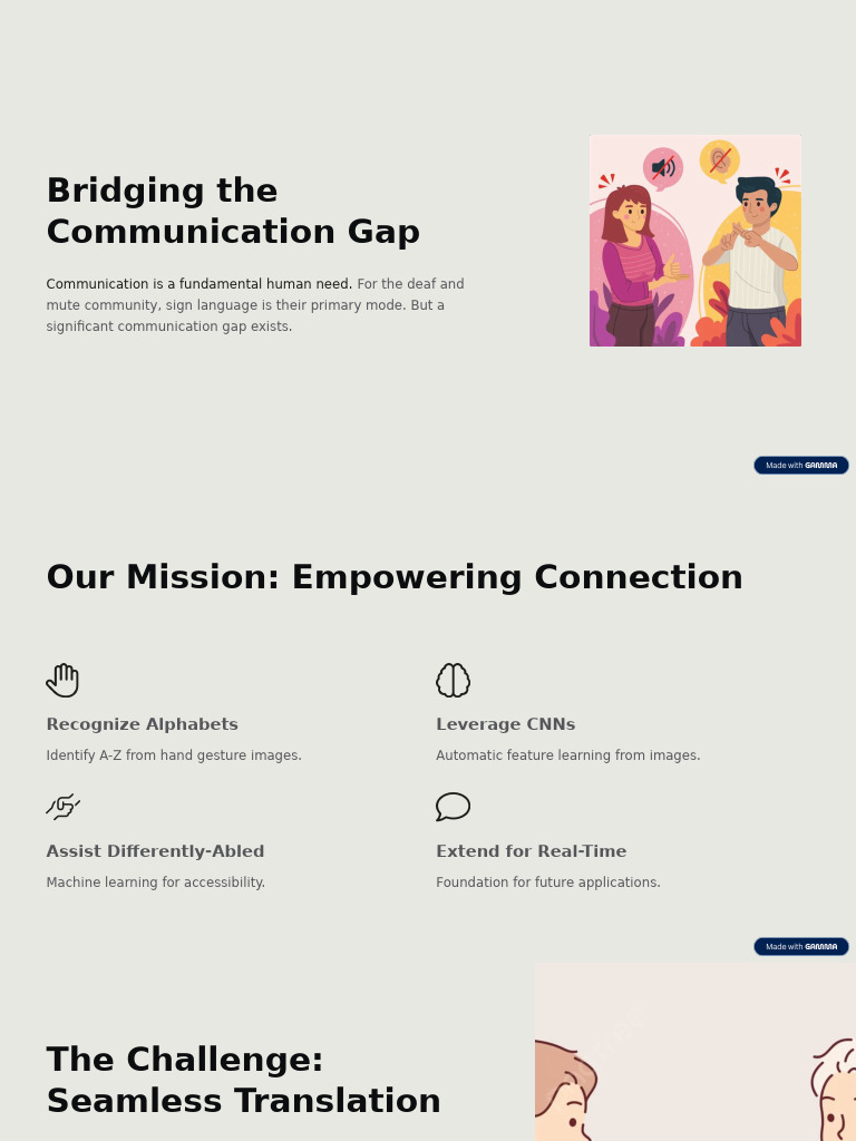 Bridging the Communication Gap (2) | PDF | Sign Language | Artificial ...