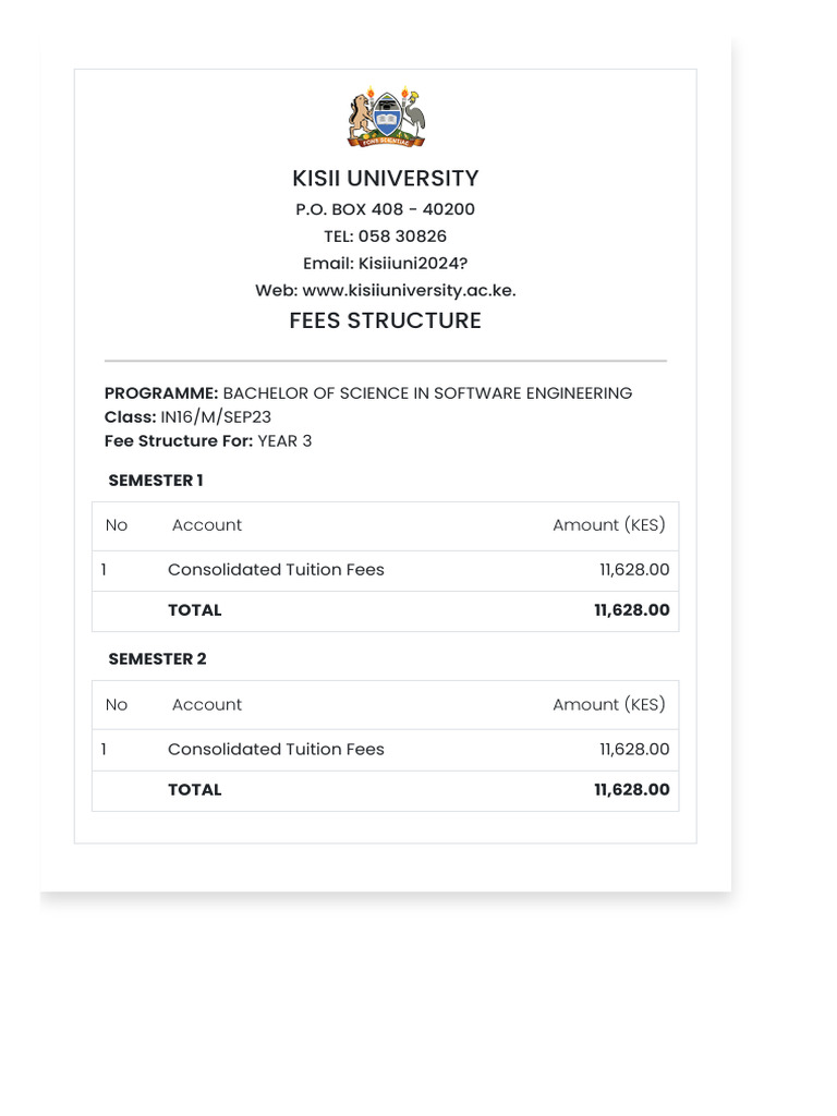 kisii-university-software-engineering-fees-pdf