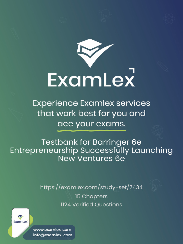 Barringer 6e Entrepreneurship Testbank | PDF | Entrepreneurship ...