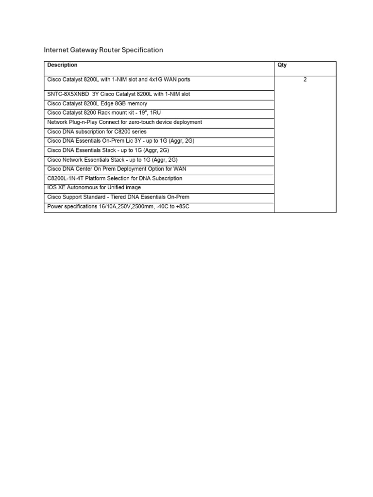 Cisco Catalyst 8200L Router Specs & Setup | PDF