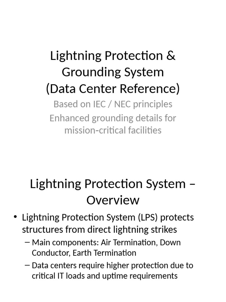 Data Center Lightning Protection Guide | PDF | Electricity | Electrical ...