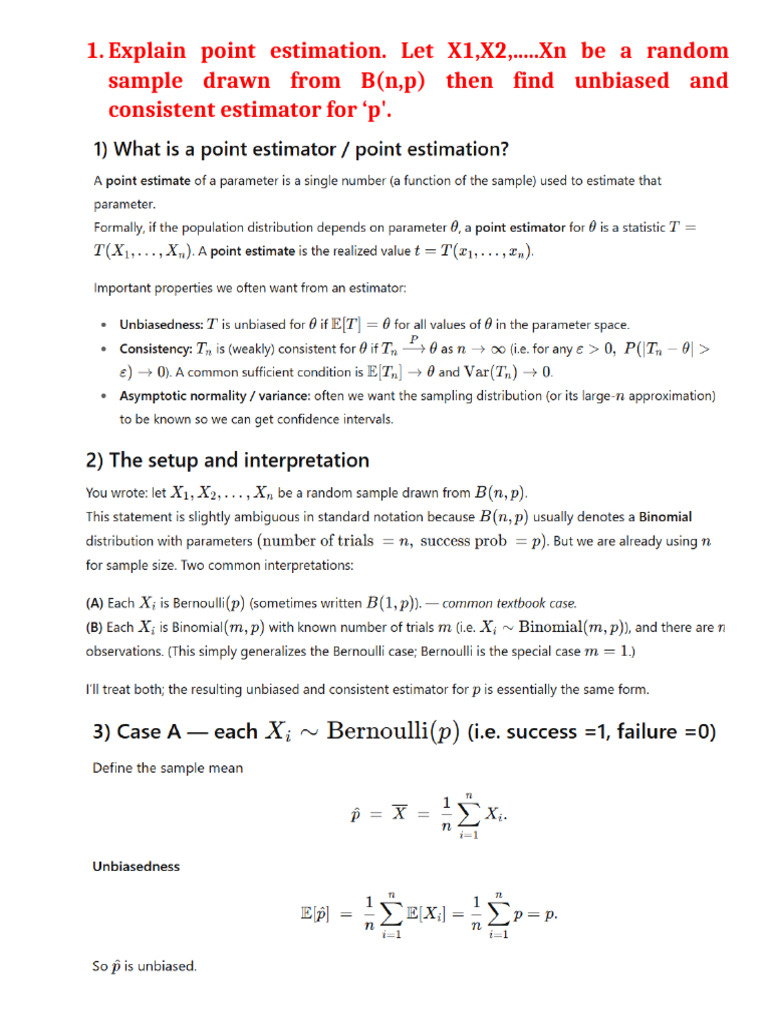 Statistical Estimation and Confidence Intervals | PDF
