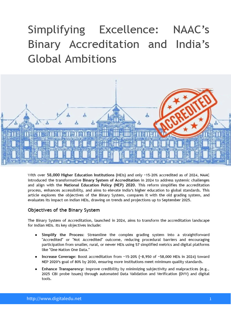 NAAC's 2024 Binary Accreditation Reform | PDF | Economies | Incentive