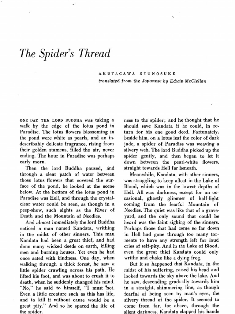 The Spider's Thread | PDF | Religion & Spirituality