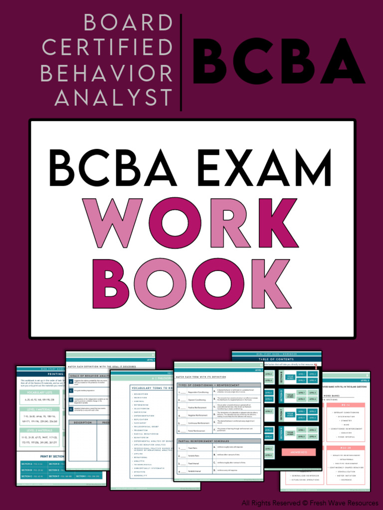 BCBA Exam Study Guide Workbook | PDF