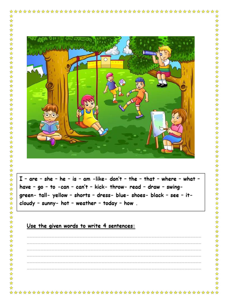 Sentence Creation with Given Words | PDF