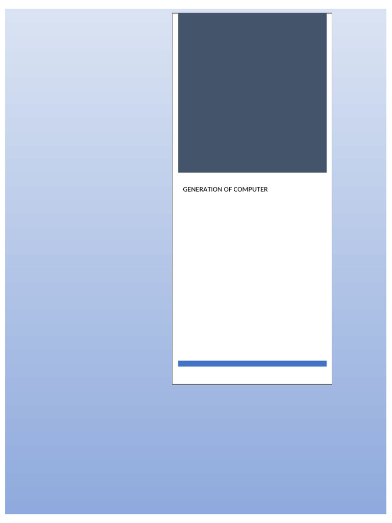 Evolution of Computer Generations | PDF