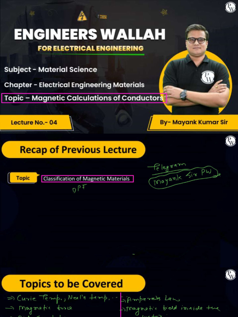 Electrical Engineering Materials 04 - Class Notes | PDF