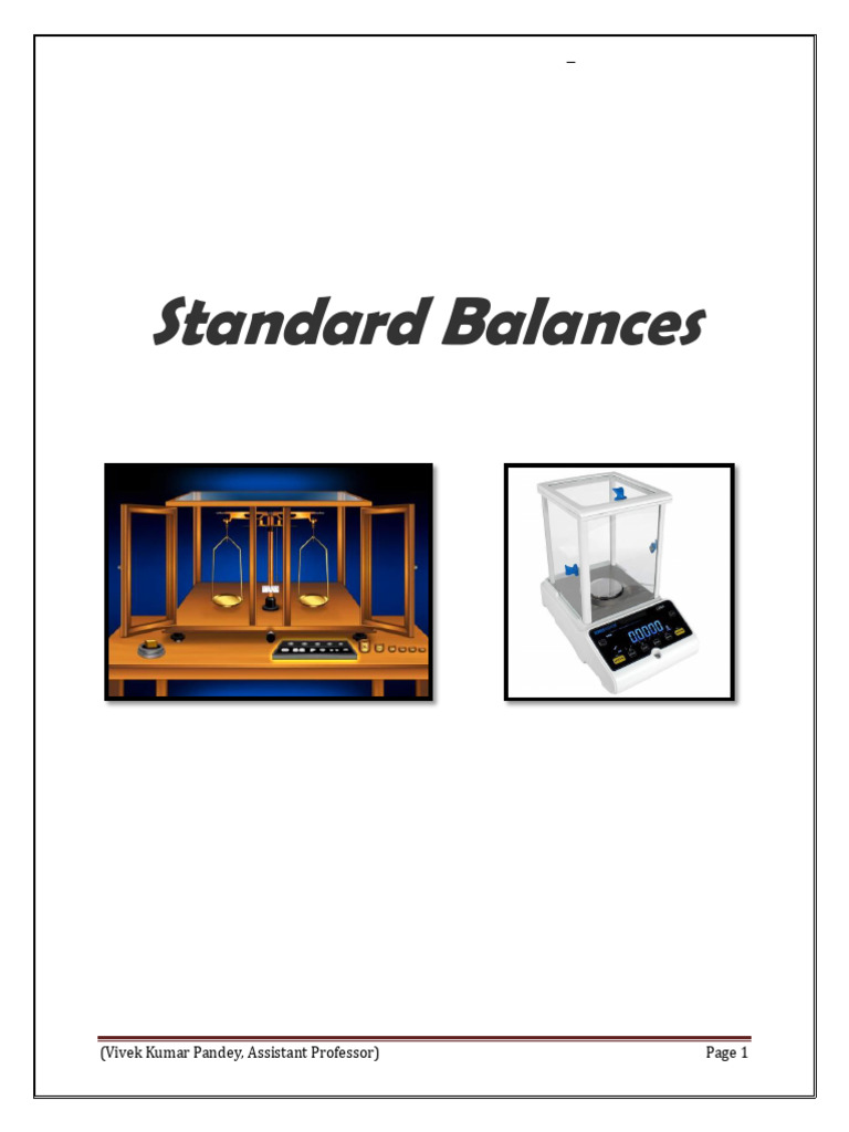 Specifications for Standard Balances | PDF | Accuracy And Precision ...