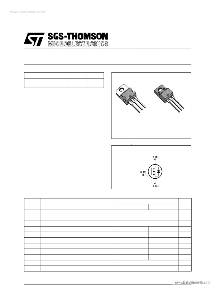 P50N06 STMicroelectronics | PDF | Electromagnetism | Semiconductor Devices