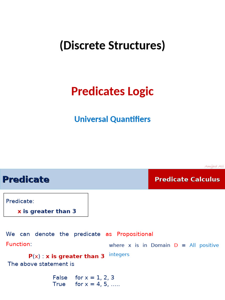 Understanding Universal Quantifiers in Logic | PDF | Mathematical Logic ...