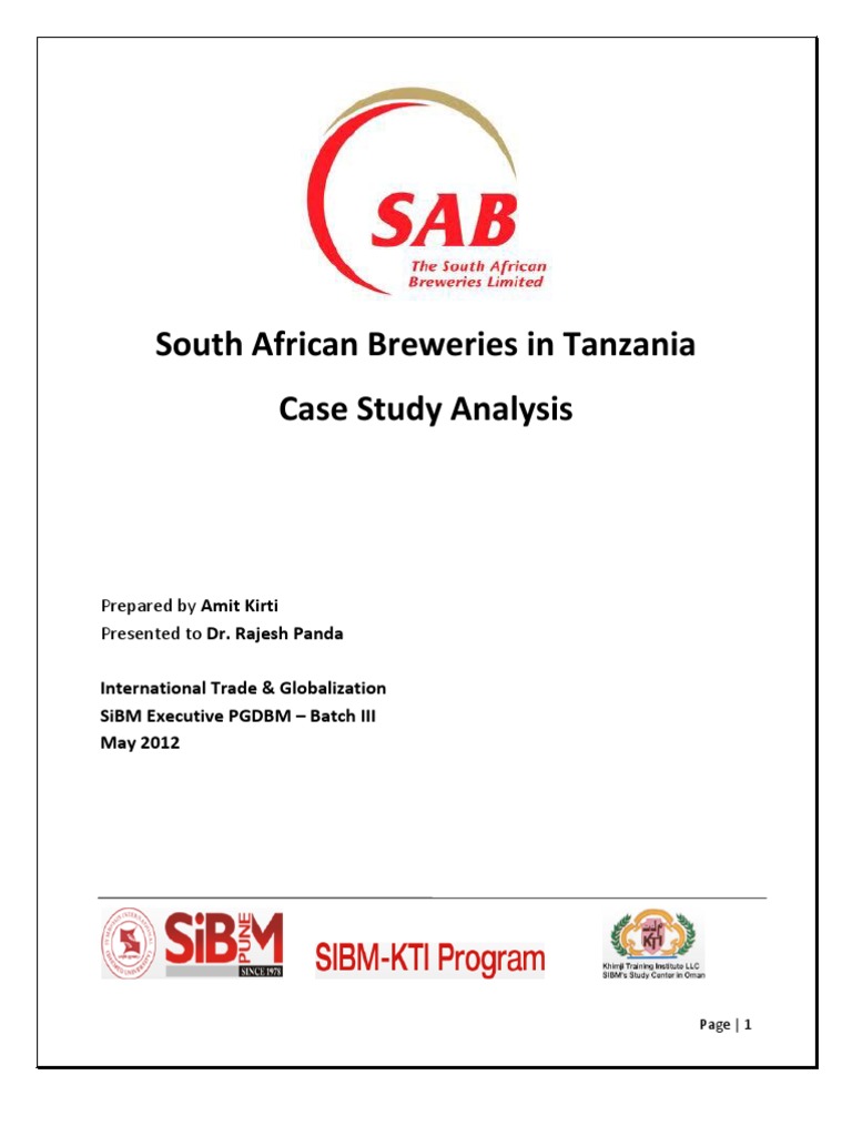 SAB in Tanzania | PDF | Strategic Management | Brand, image size:768x1024