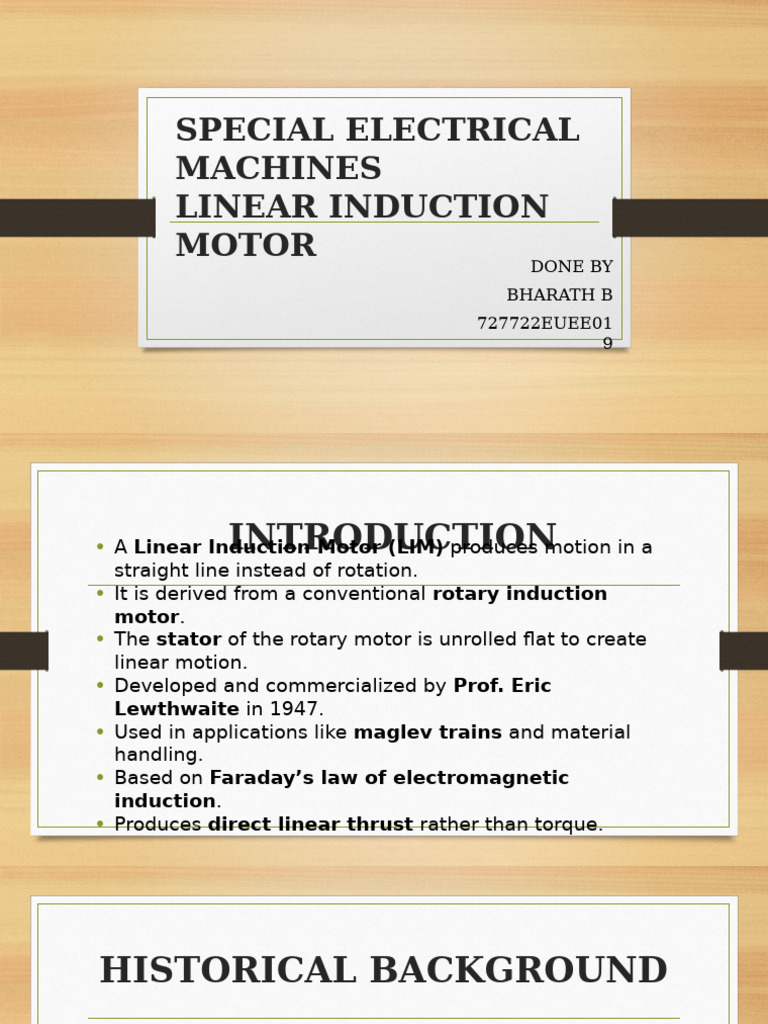 Linear Induction Motor Overview | PDF | Electric Motor ...