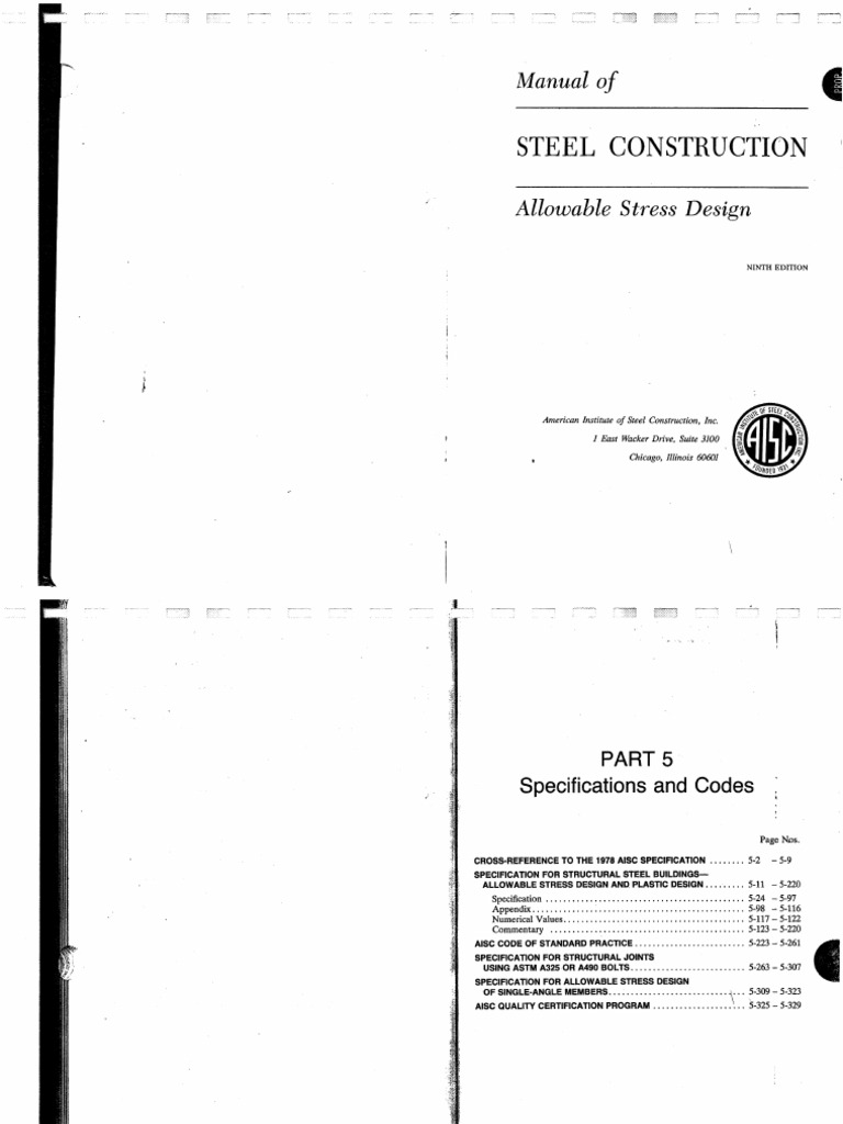 Aisc 9th Edition Asdpdf PDF Free | PDF