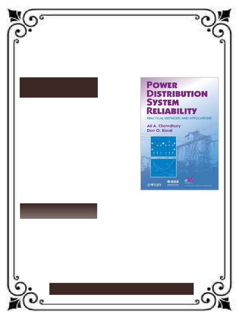 Power Distribution System Reliability Practical Methods and ...