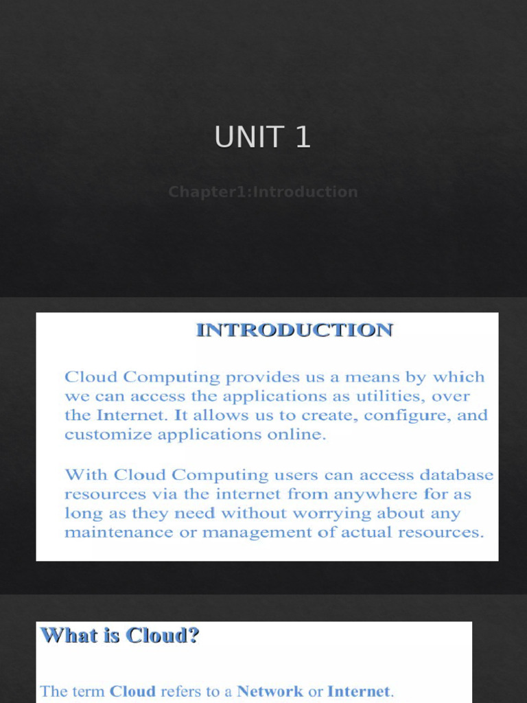 Unit1 CC 2 | PDF | Cloud Computing | Internet Of Things