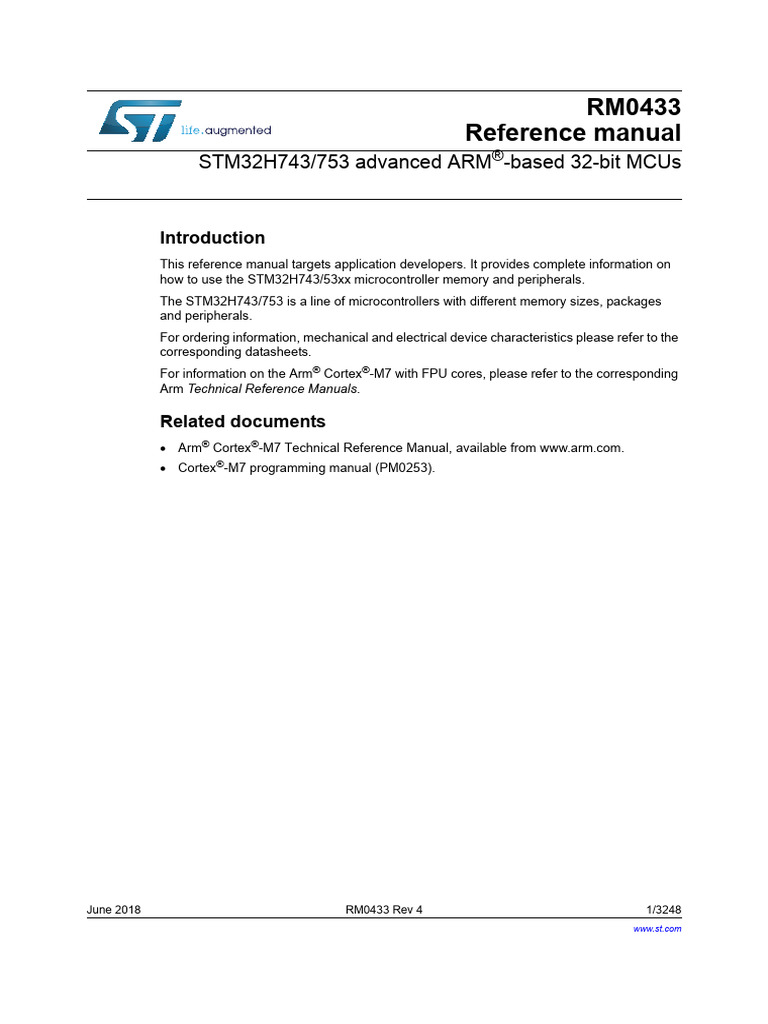 STM32H743/753 MCU Reference Manual | PDF | Computer Engineering ...