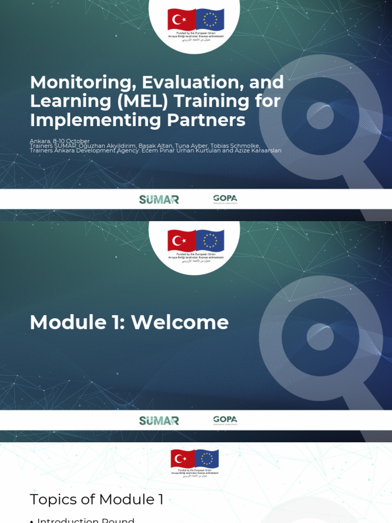 MEL Training for Implementing Partners | PDF