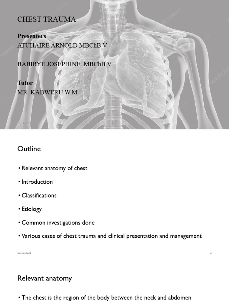 Comprehensive Guide to Chest Trauma | PDF | Thorax | Major Trauma