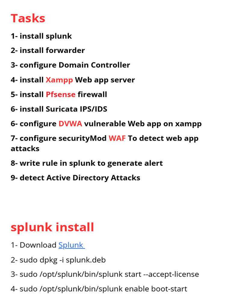 Splunk Installation and Security Setup Guide | PDF | Firewall ...
