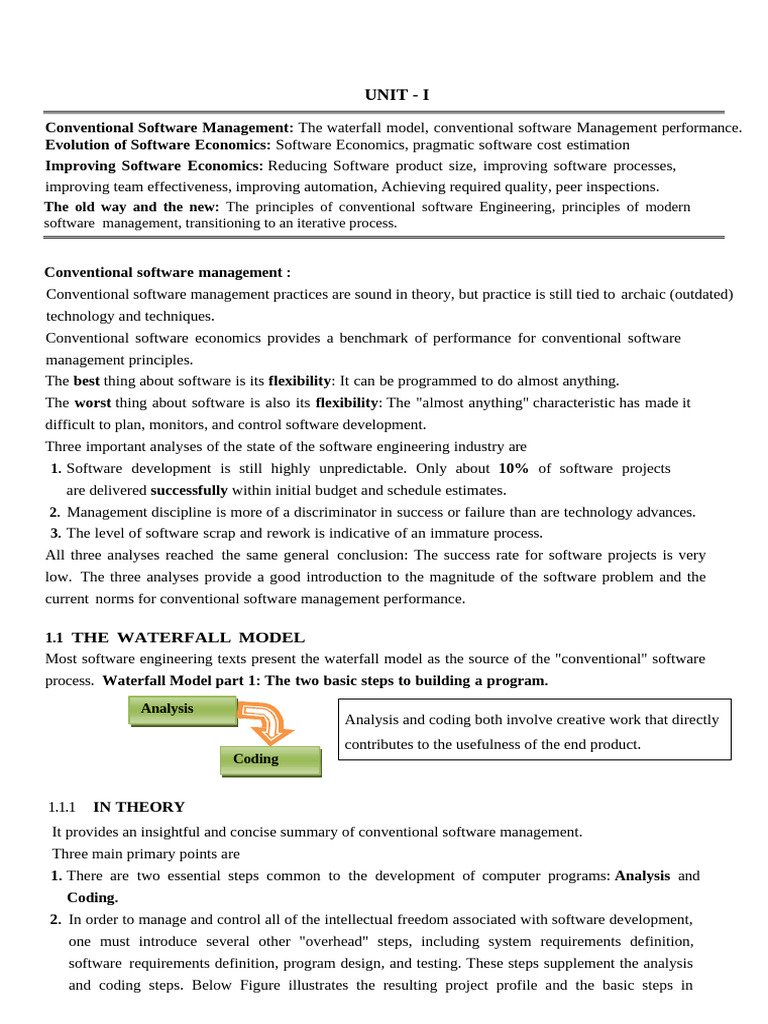 Conventional Software Management Insights | PDF | Software | Software ...