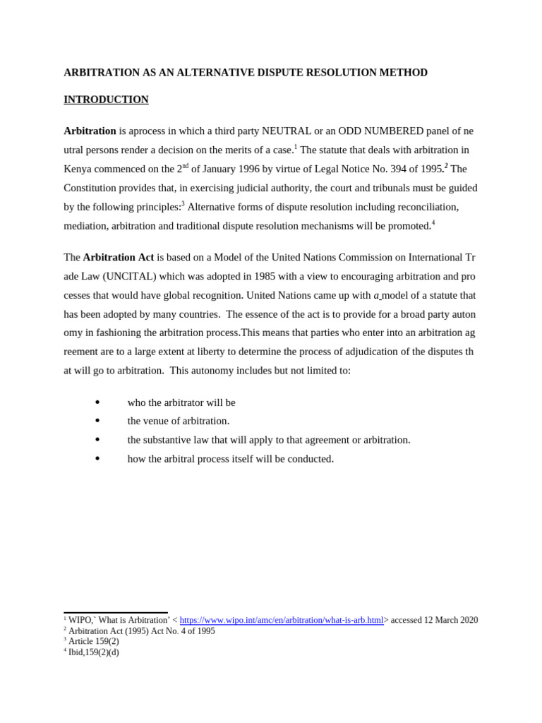 Arbitration Class Notes | PDF | Arbitration | Arbitral Tribunal