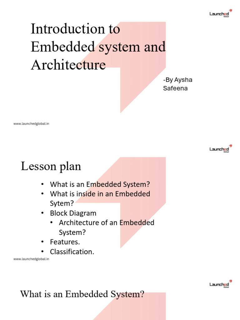 Embedded Systems: Architecture & Features | PDF