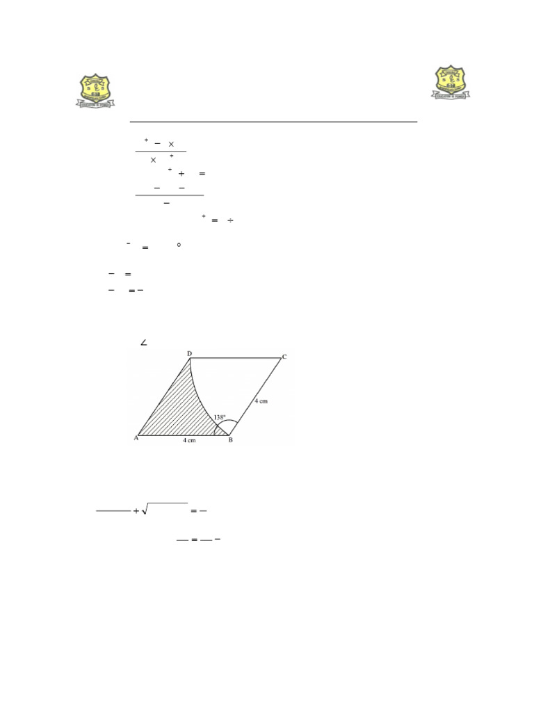 Form 2 Mathematics Holiday Assignment | PDF | Area | Cartesian ...