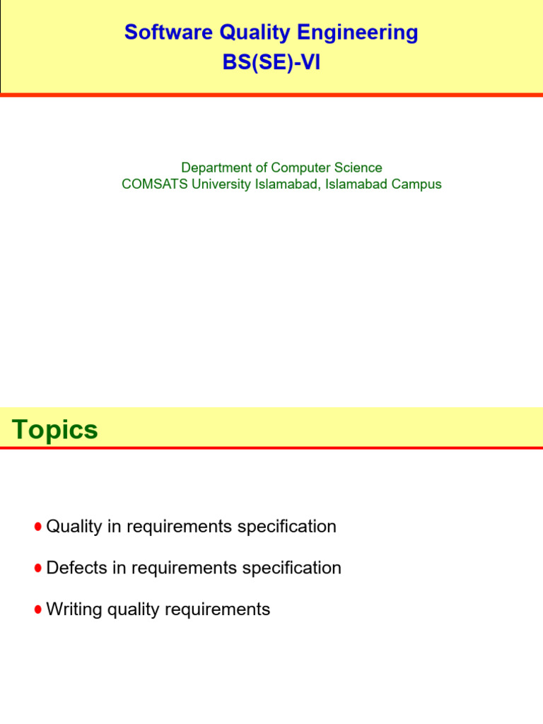 Software Quality Requirements Analysis | PDF | Software | Computing
