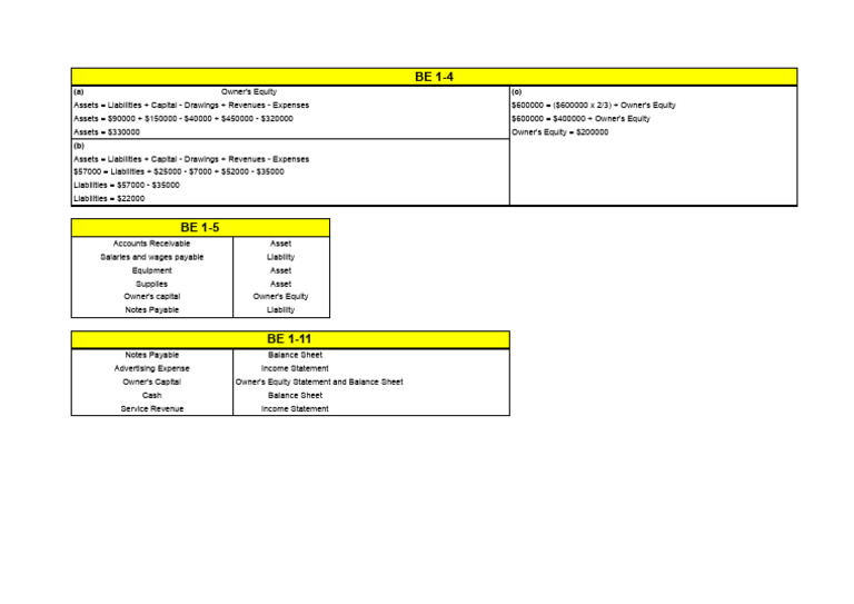 Owner's Equity and Financial Statements | PDF