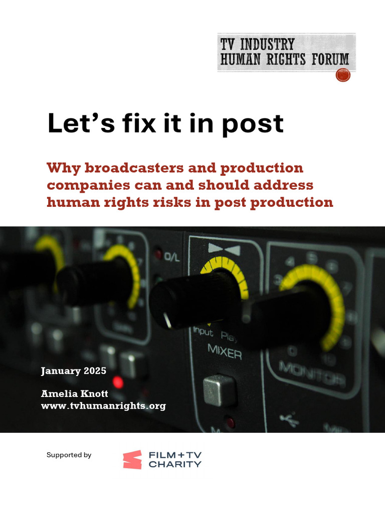 Human Rights in Post Production Risks | PDF | Human Rights | Employment