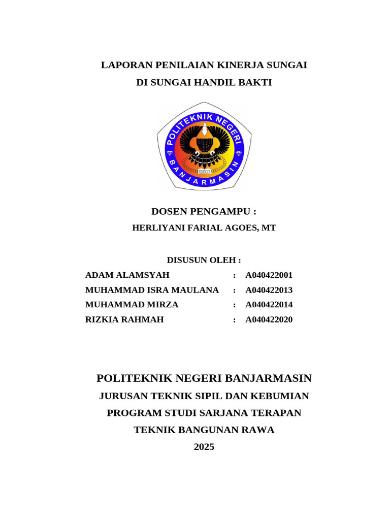 Penilaian Kinerja Sungai Handil Bakti | PDF