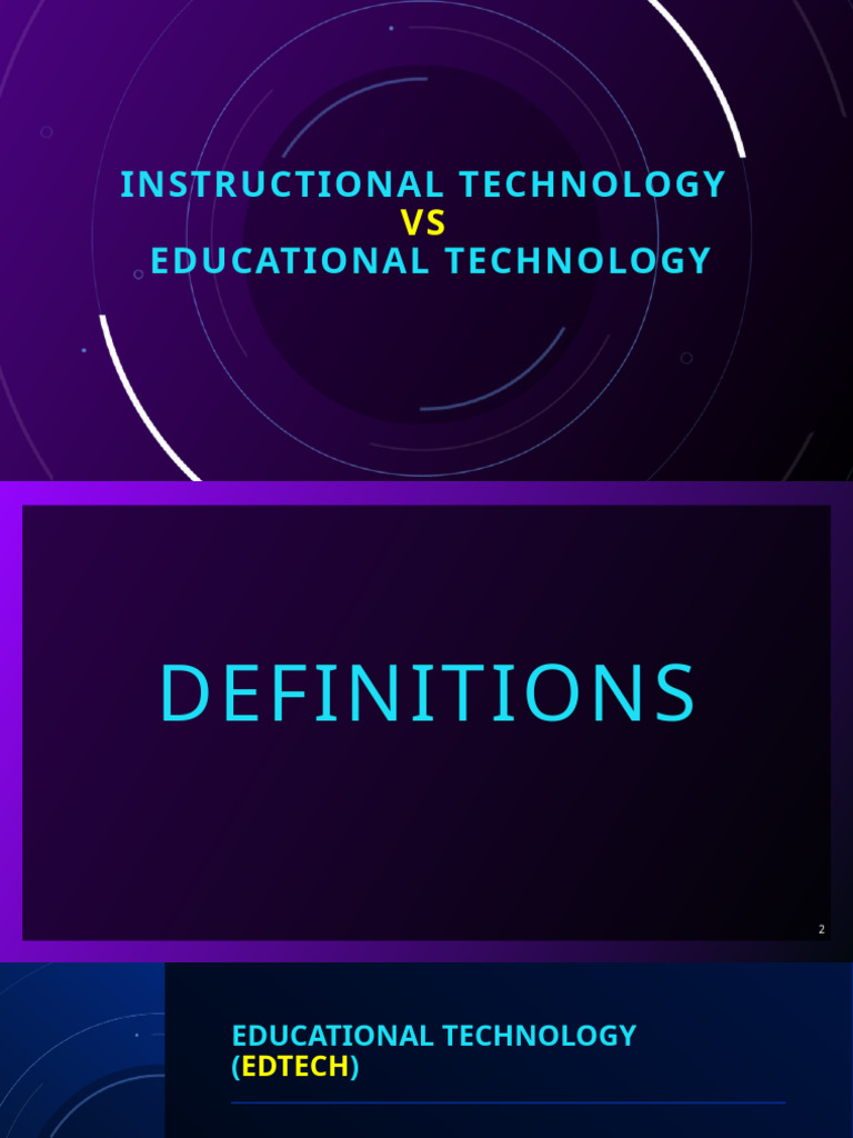 Instructional Technology Vs Educational Technology - Tagged | PDF ...