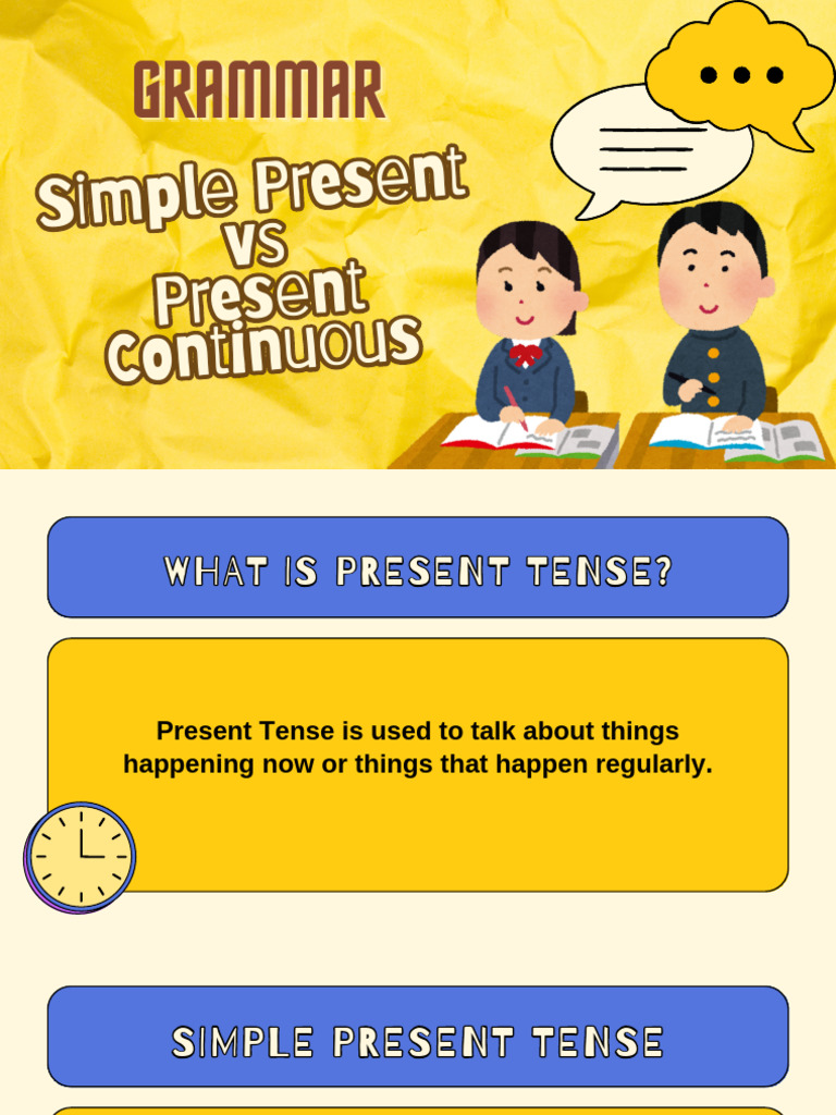 Simple Present vs Present Continuous Guide | PDF
