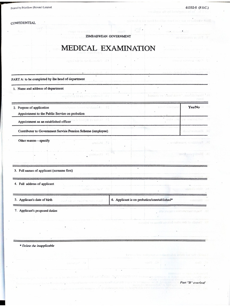 GVT Medical Exam Forms | PDF