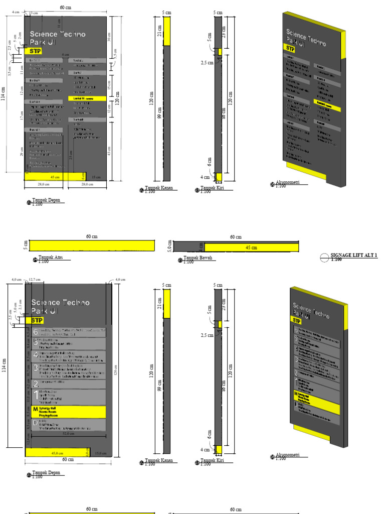 Signage Dimensions and Layout Plans | PDF