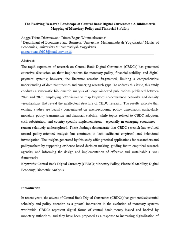 The Evolving Research Landscape of Central Bank Digital Currencies - A ...