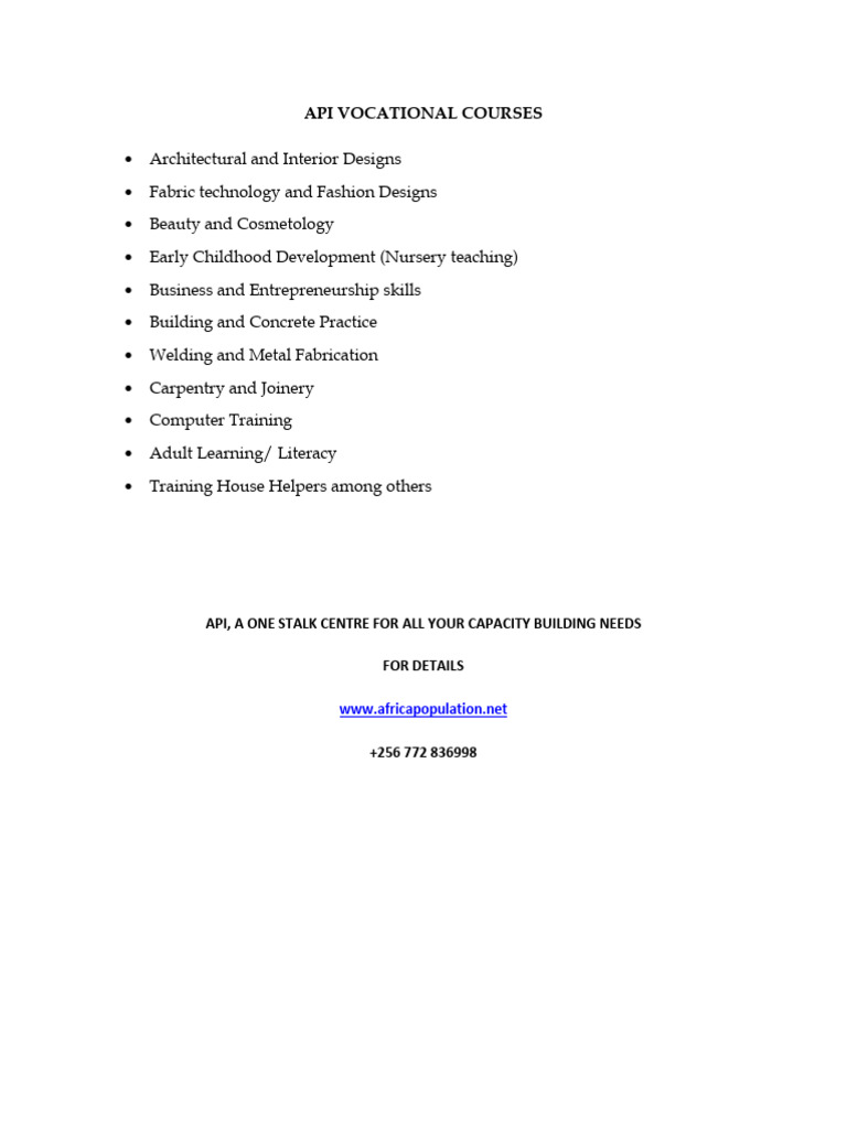 Vocational Courses for Skill Development | PDF