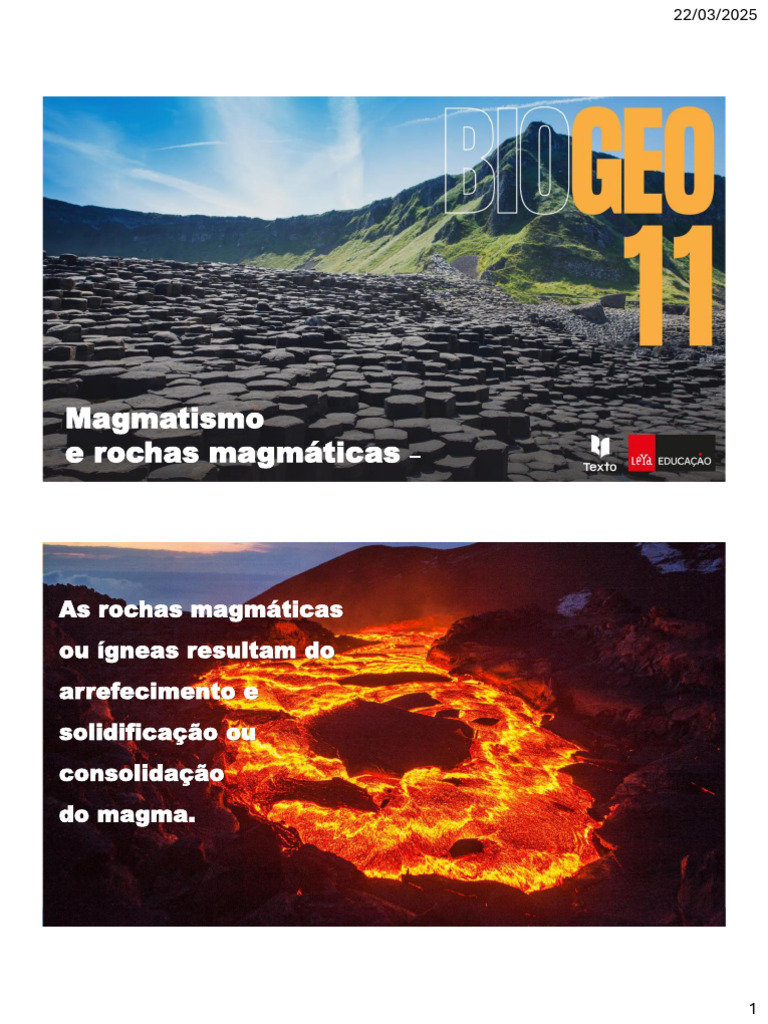 Tipos e Classificação de Rochas Magmáticas | PDF | Magma | Rocha ígnea