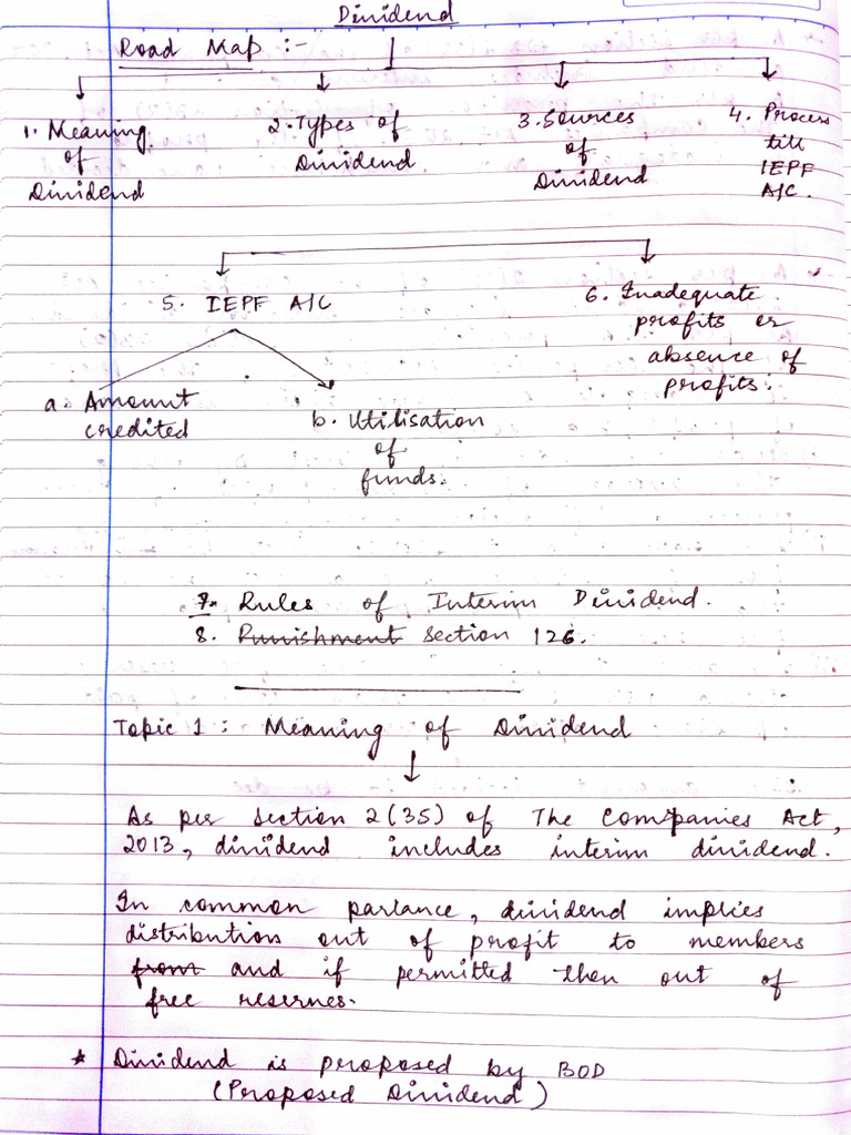 Dividend Notes | PDF