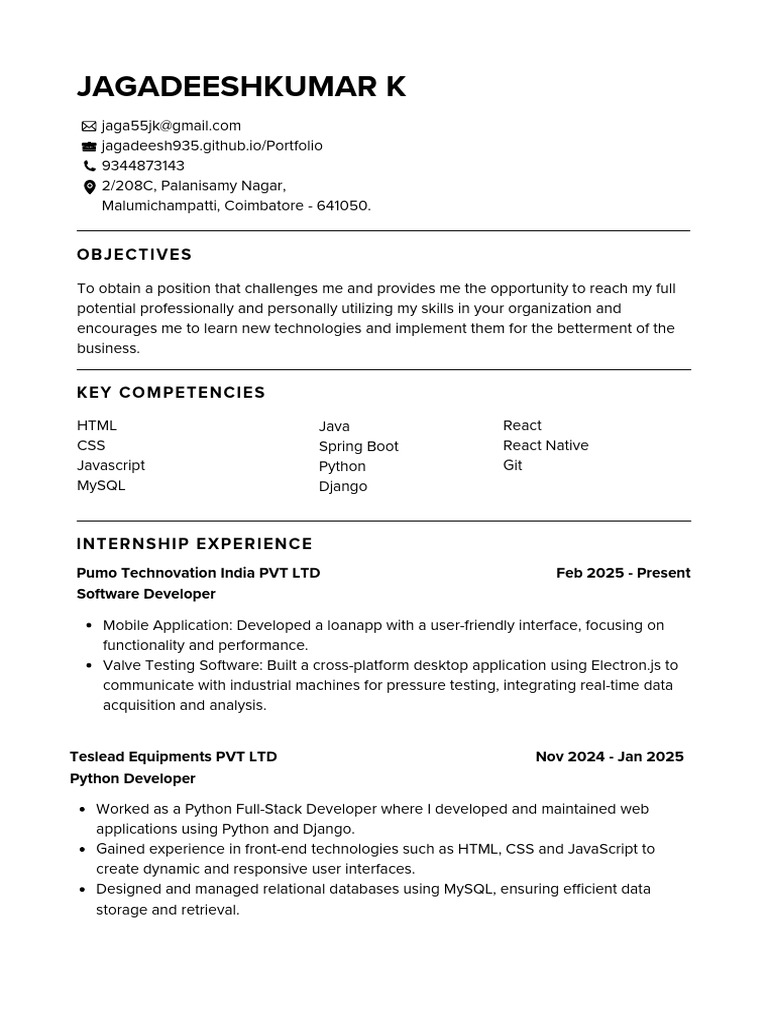 Software Developer Resume Overview | PDF | Websites | Java (Programming ...