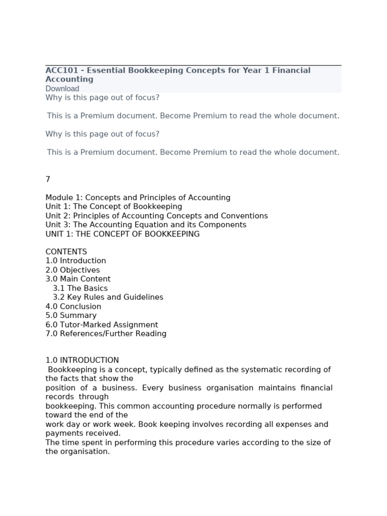 Essential Bookkeeping Concepts Explained | PDF | Bookkeeping | Cheque