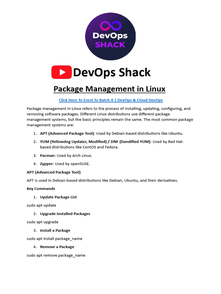 Linux Package Management Guide | PDF | Software Development | Free ...