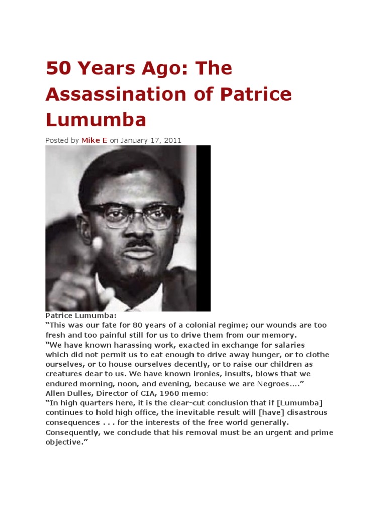 47052809 50 Years Ago the Assassination of Patrice Lumumba Belgian